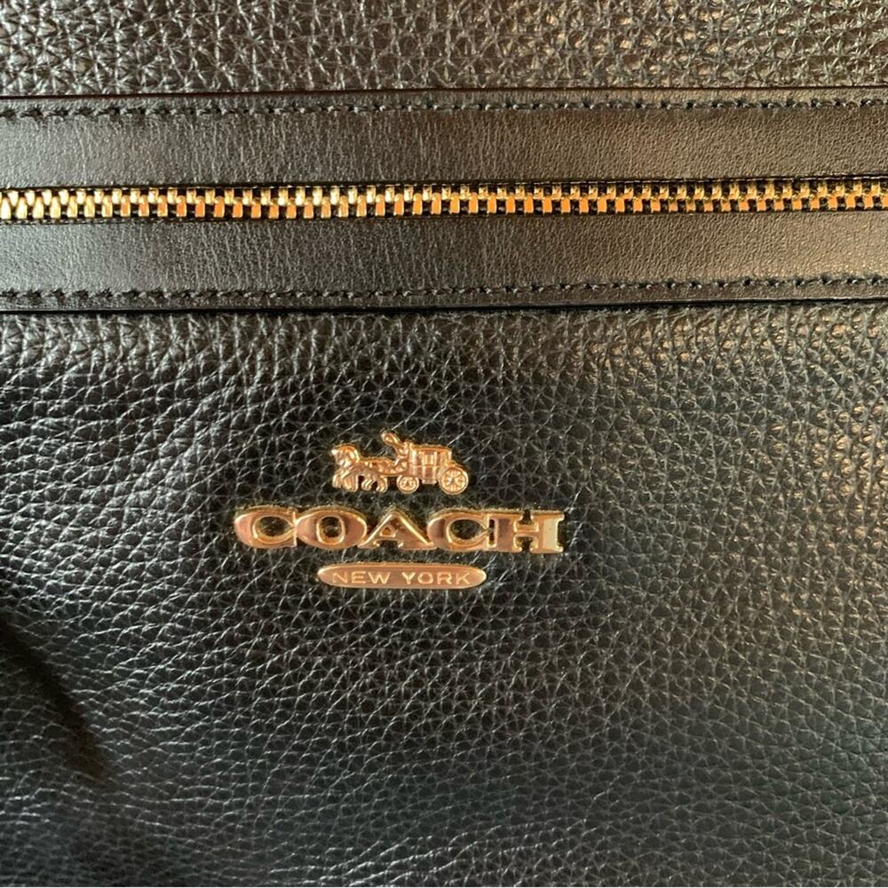 EUC Coach Pebble Leather Mae Crossbody Black with Gold Hardware - Picture 8 of 14